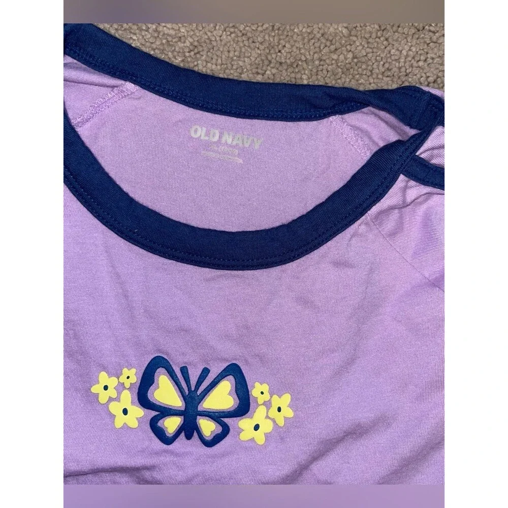 Girl’s Old Navy Purple Butterfly Tee | Size Extra Large (14-16)